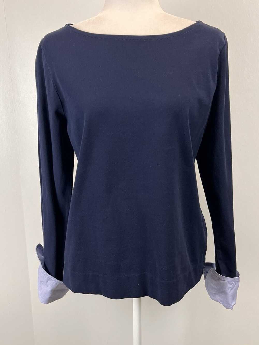 J Crew Classic Navy Long-Sleeve Layered Top - size XS